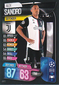 Alex Sandro Juventus FC 2019/20 Topps Match Attax CL #JUV3